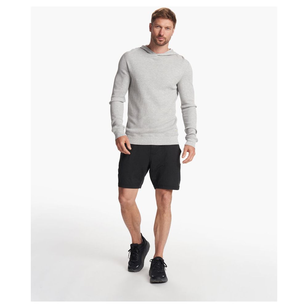 Men's Waffle Hoodie in Light Heather Grey