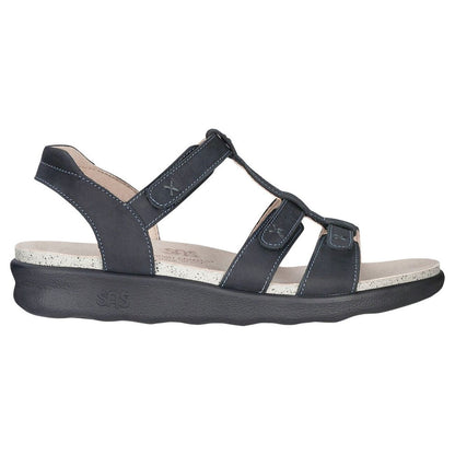 Women's Sorrento T-Strap Sandal in Nero Wide