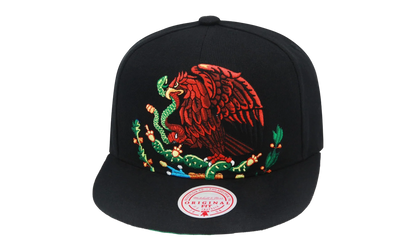 Branded Cropped Eagle Snapback Cap "Mexican Flag - Black" 6HSSTD17420 MNNBLCK