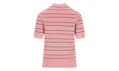Striped Cotton Knit Polo Shirt WMNS "Pink" MMLB35 183M F0028