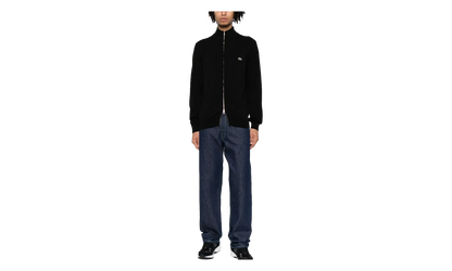 Zip-Up High-Neck Cotton Sweater "Black" AH1957 031