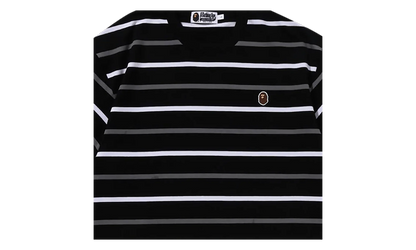 Ape Head One Point Stripe Tee "Black" 1J80 109 070 BLACK