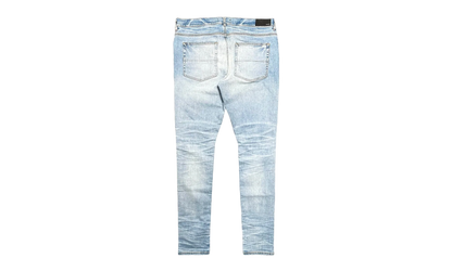 MX1 Grey Suede Patch Jeans "Clay Indigo" AMGSPJCI