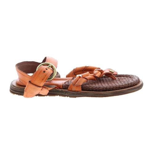 Tarron Canvas A66001-101 Womens Orange Leather Strap Sandals Shoes
