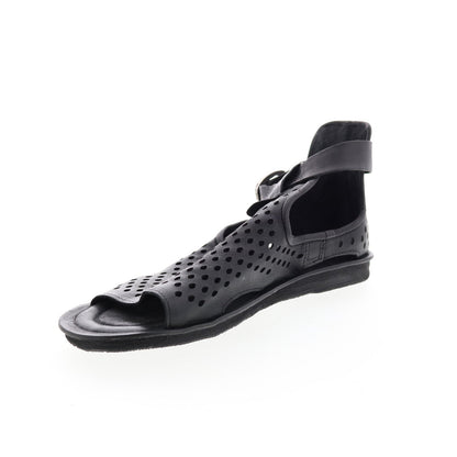 Mason A67005-201 Womens Black Leather Strap Sandals Shoes
