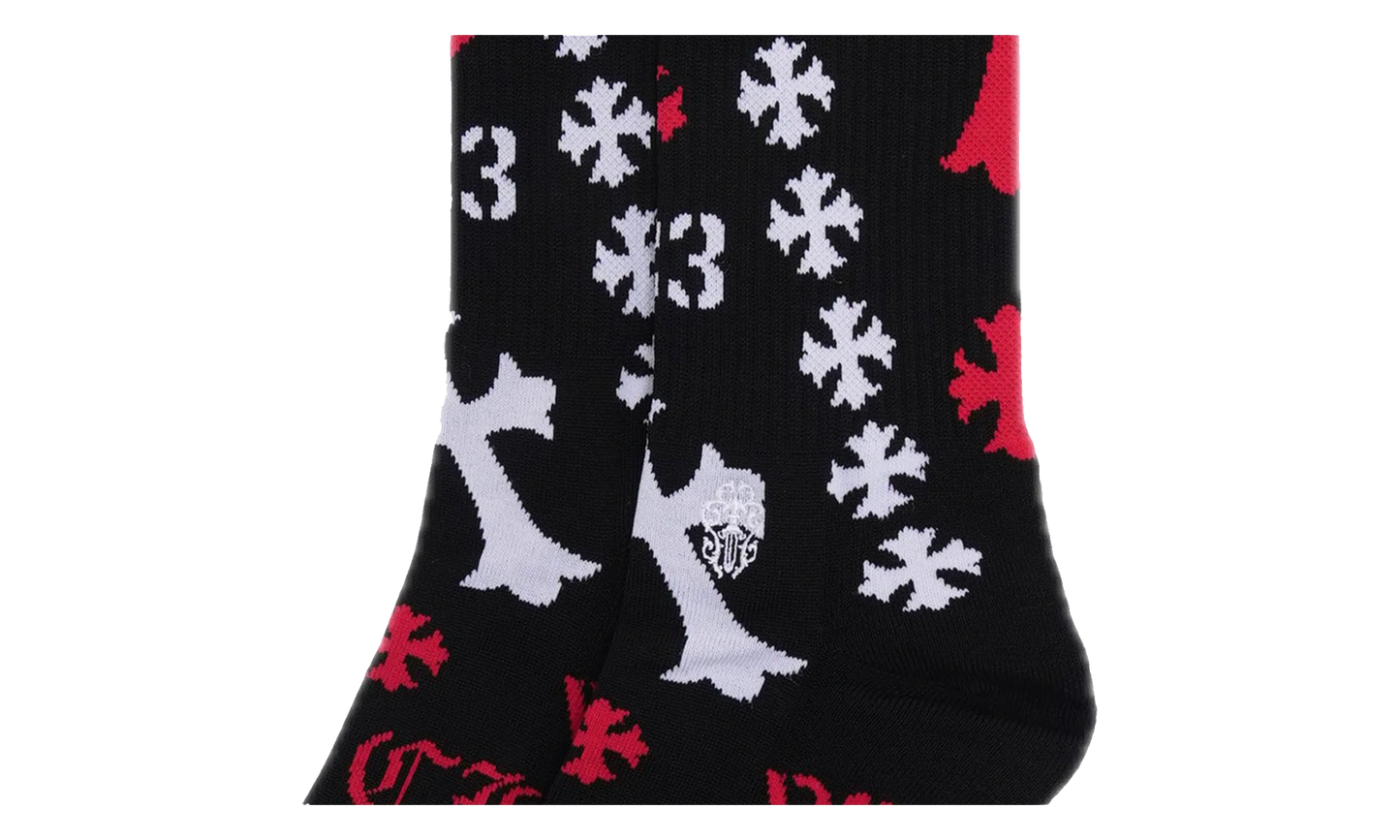 Stencil Socks "Black" CHRM1134