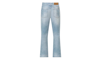 Long Straight Flare Jeans "Medium Indigo" WDR006 497 BLUE