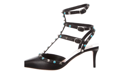 Rockstud Rolling Stone Heels "Turquoise" JF3 8