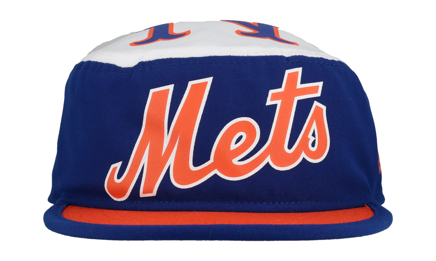 New York Mets Retro Painter Snapback Hat "Cursive Script - Royal Blue / Orange" 123451299657