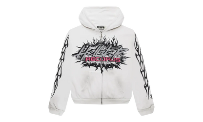 Records Glitter Zip-Up "White" HSR203