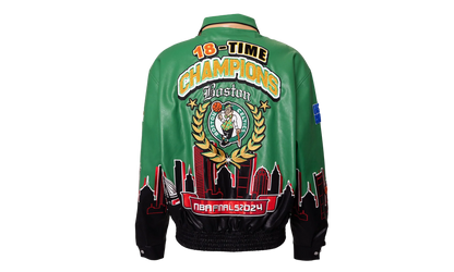 Skyline Vegan Leather Championship Jacket "2024 NBA Champion Boston Celtics" NBA 021B CEL