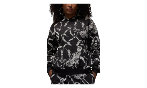 AIR JORDAN BROOKLYN FLEECE PRINTED PULLOVER WMNS "Black / Off Noir" HF0440 045