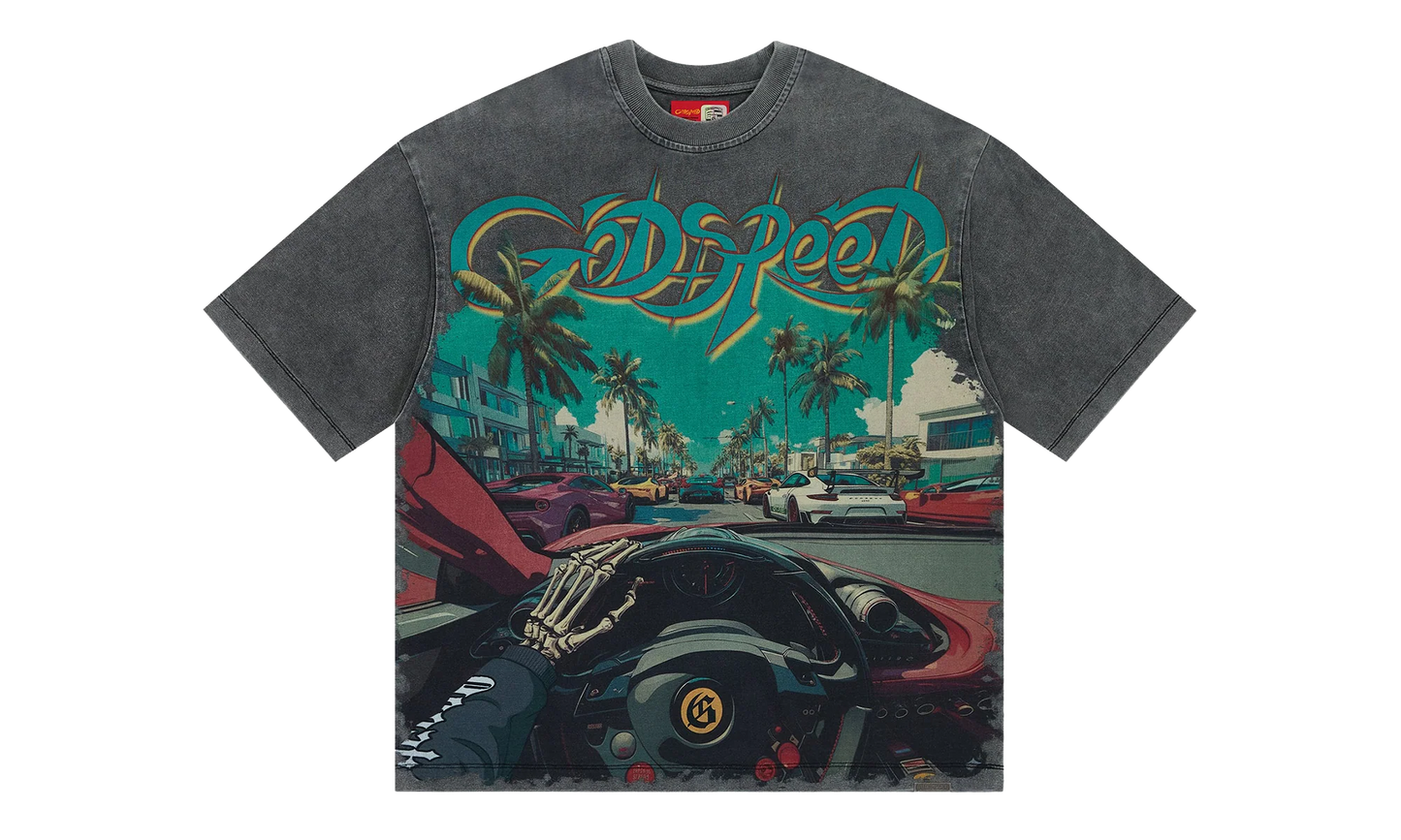 Power Steering T-Shirt "Grey Wash" GS175