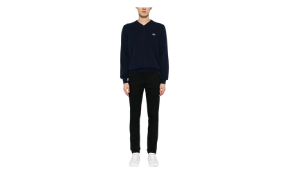 Cotton V-Neck Sweater "Navy Blue" AH1951 166
