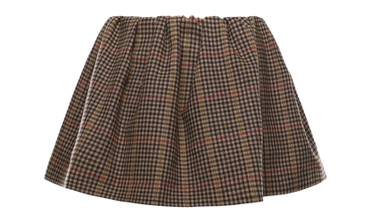 Houndstooth Mini Skirt WMNS "Brown" MG2594 S OOO 181J F0040