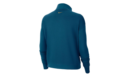 Icon Clash Midlayer Insulated Half Zip Top WMNS "Valerian Blue / Metallic Gold" CZ1624 460