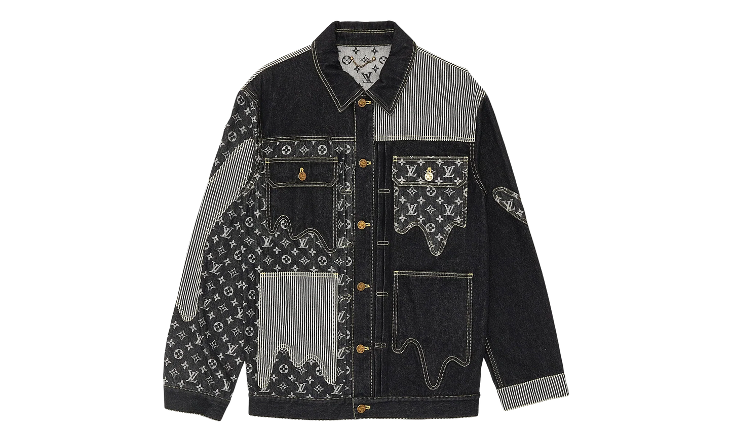Nigo Monogram Crazy Denim Workwear Jacket "Black" 1A9GEE