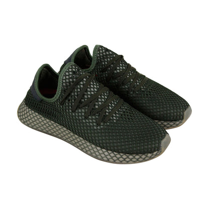 Deerupt Runner B41771 Mens Green Mesh Lace Up Lifestyle Sneakers Shoes