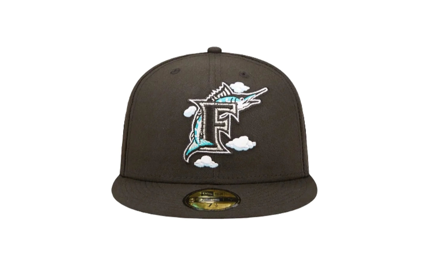 59Fifty MLB Florida Marlins Comic Cloud Fitted Hat "Black" 60243858