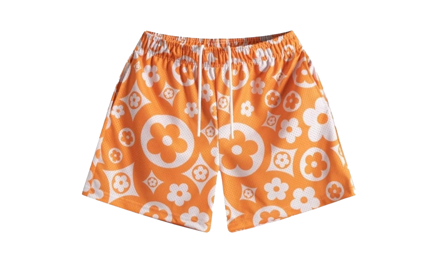 Flower Shorts "Orange / Cream" BS62