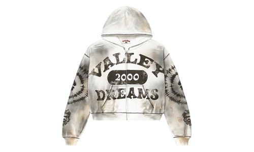 Spiral Zip Up Hoodie "Dark White" 11451 10004VFSZUH DARK