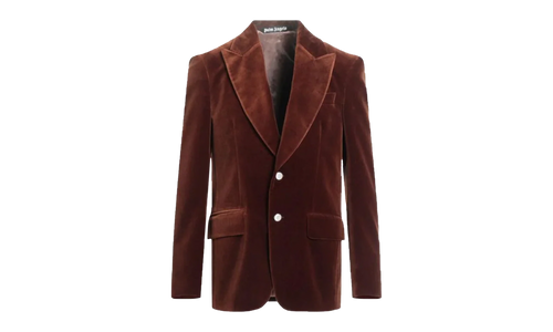 Velvet Suit Jacket "Brown" PMEN024F22FAB0016060