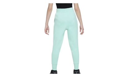 Sportswear Club Fleece Girls' High-waisted Fitted Pants GS "Emerald Rise / Emerald Rise / White" FD2921 349