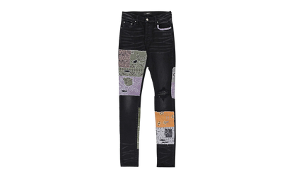 BANDANA ART PATCH JEAN "Aged Black" PF22MDS021