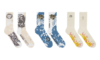 CJ X Fragment 3 Pack Socks "Cactus Jack x Fragment" CJFR AS15