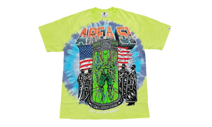 Area 51 Logo Short Sleeve Tie Dye Tee "Green" WLA51SSTSTDG