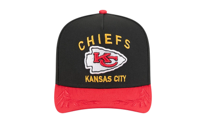 9FIFTY Kansas City Chiefs NFL A Frame Snapback Hat "Black / Red" NE136