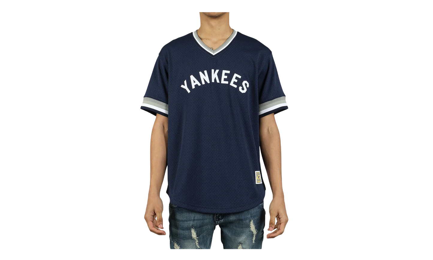 MLB Mesh V-Neck Tee "New York Yankees - Navy" MSPOAJ18001 NYYNAVY1