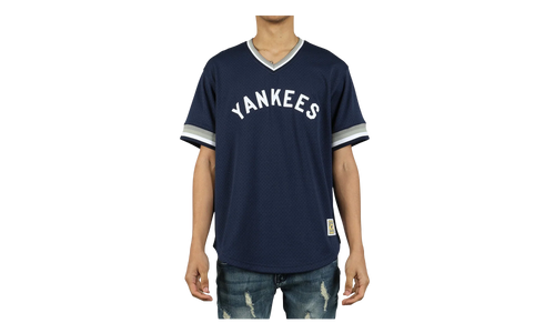 MLB Mesh V-Neck Tee "New York Yankees - Navy" MSPOAJ18001 NYYNAVY1