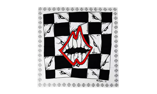 Matty Boy Chomper Silk Scarf "White / Black" CHRM1143