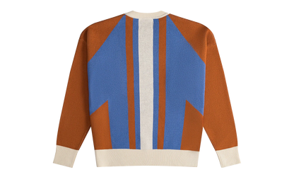 Pavil Knit Crewneck Sweater "Brick / Cream / Blue" RHPS24SW06973146 BRC