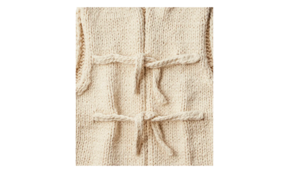 Hand Knit Vest "White" 963978