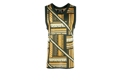 Kalonji Knit Vest "Green / Yellow" M AHLU KN007 SS23 YA03 GR
