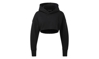 Cardi B Crop Sweatshirt WMNS "Black / Red" H48417