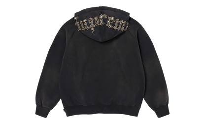 Overdyed Studded Hooded Sweatshirt "SS26 - Black" SU27374