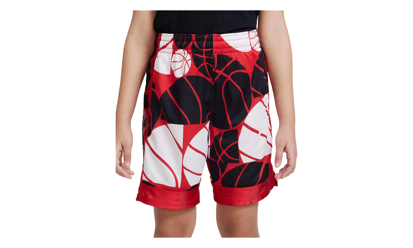 Dri-Fit Elite Printed Basketball Shorts GS "University Red / Black / White" DX5513 657