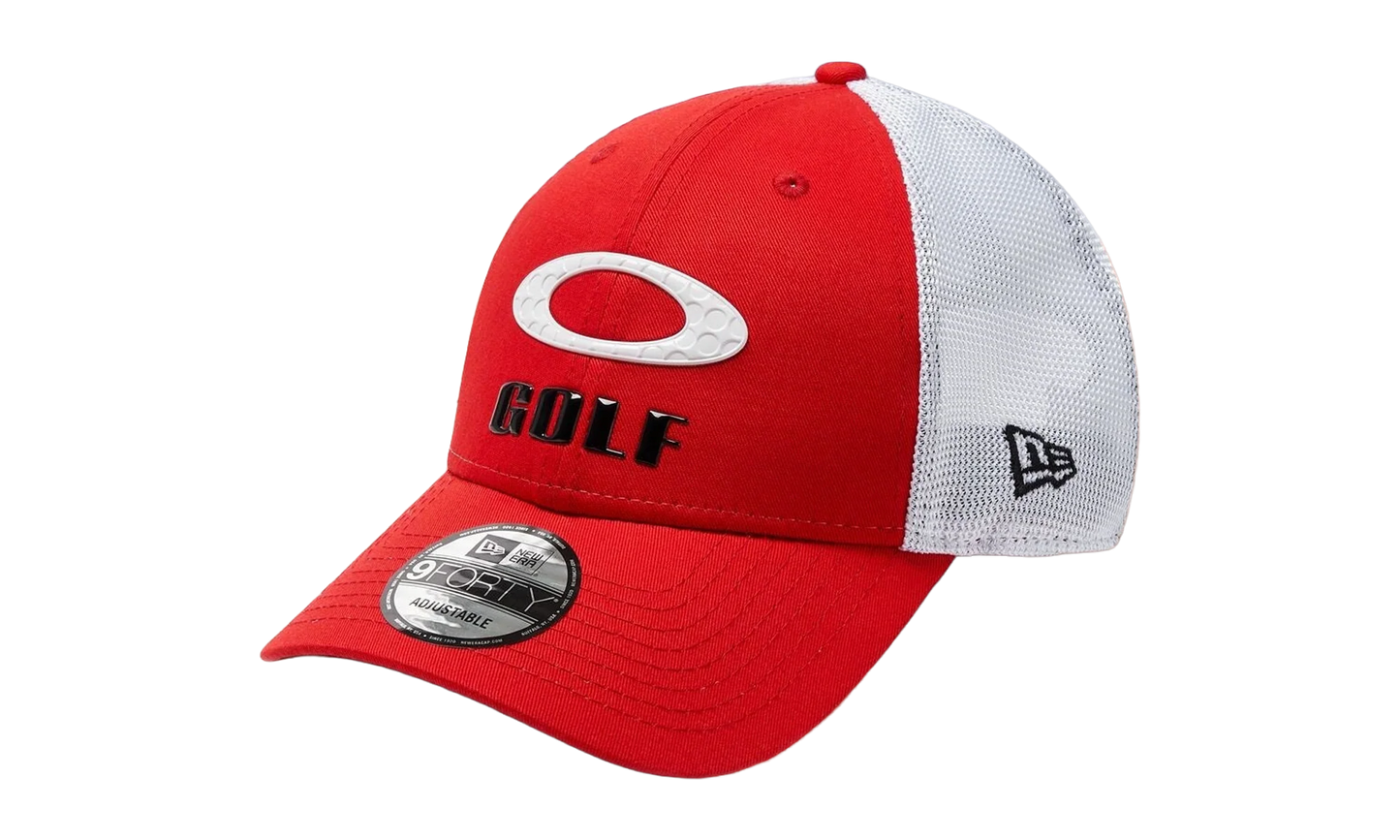 9FORTY OAKLEY x New Era Heather New Era Stripe Golf Snapback Hat "Red Line" 912145LDS 465