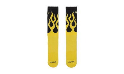 Everyday Plus Cushioned Crew Socks "Yellow Flames - (1 Pair)" IB2285 010