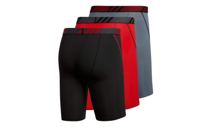 Sport Performance Mesh Boxer Brief Underwear (3 Pack) "Black / Gray / Red" A166 0144944