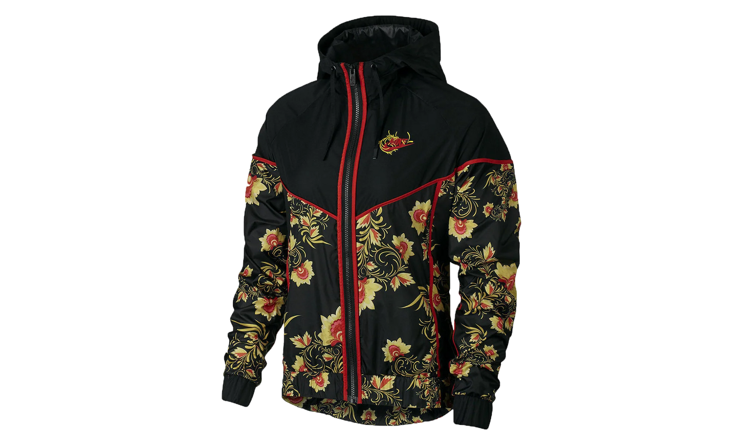 Sportswear NSW Floral Windrunner Printed Jacket WMNS "Black / Red / Yellow" 922188 010