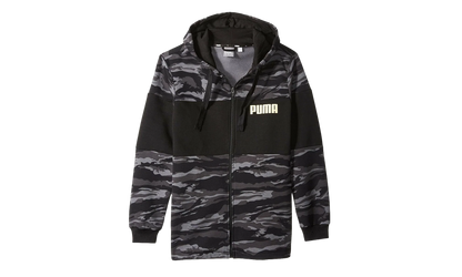 Camo Fullzip Fleece Hoodie "Black" 855054 01