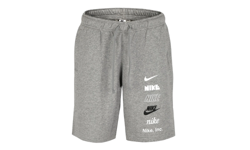 Club+ French Terry Multi-Logo Shorts "Dark Grey Heather" FB8830 063