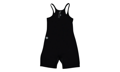 Ribbed Embroidered Romper "Black" CHRM1015