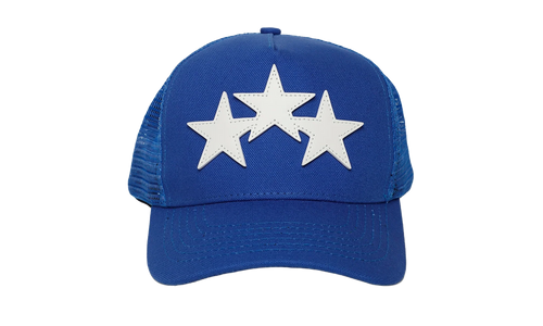 Three Star Trucker Snapback Cap "Blue / White" MAH002 466