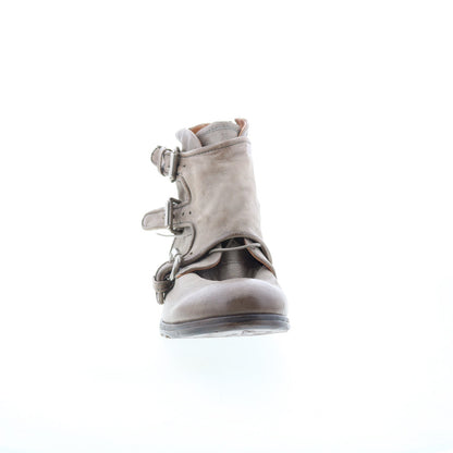 Copper Mens Gray Leather Zipper Casual Dress Boots