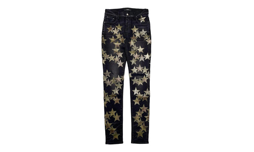 Leather Star Patch Jeans "Chemist - Aged Black" PF22MDS023 023
